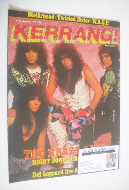Kerrang magazine - Kiss cover (17-30 September 1987 - Issue 155)
