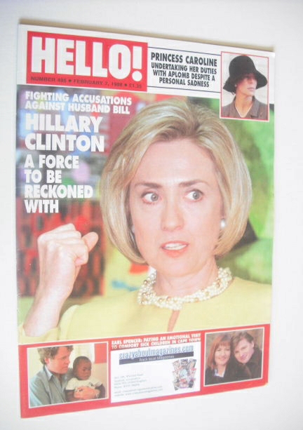 Hello! magazine - Hillary Clinton cover (7 February 1998 - Issue 495)