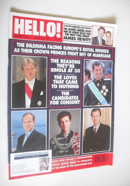 Hello! magazine - Europe's Crown Princes cover (25 April 1998 - Issue 506)
