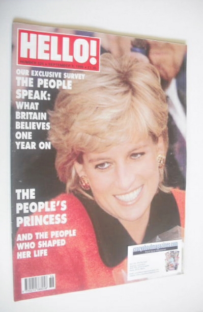 Hello! magazine - Princess Diana cover (5 September 1998 - Issue 525)