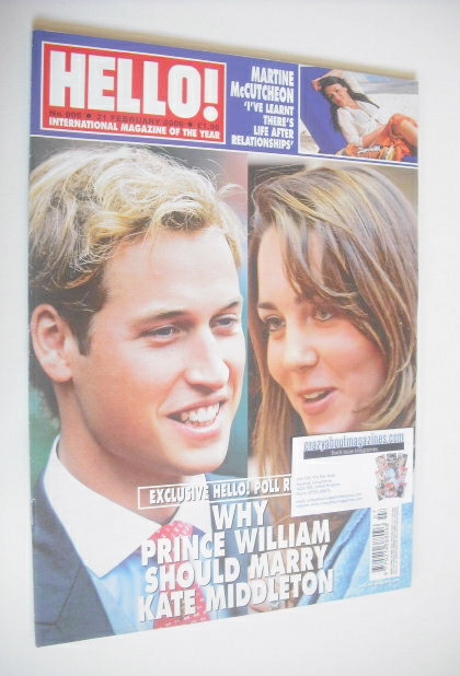 Hello! magazine - Prince William and Kate Middleton cover (21 February 2006 - Issue 906)