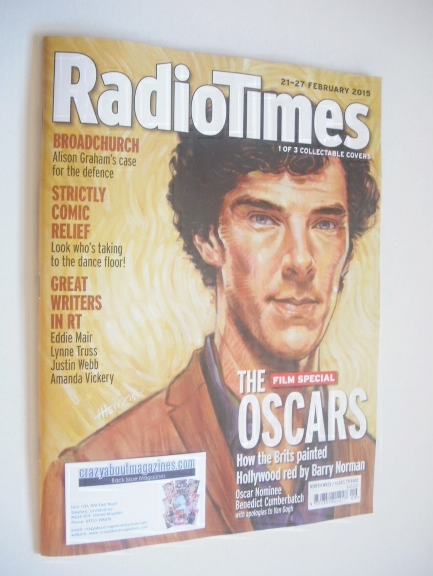 Radio Times magazine - Benedict Cumberbatch cover (Van Gogh style) (21-27 February 2015)