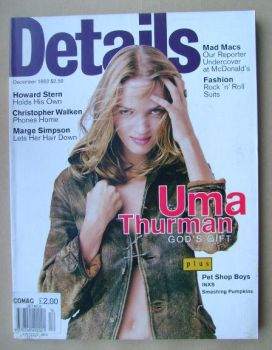 details magazine uma thurman cover issue magazines 1993 december