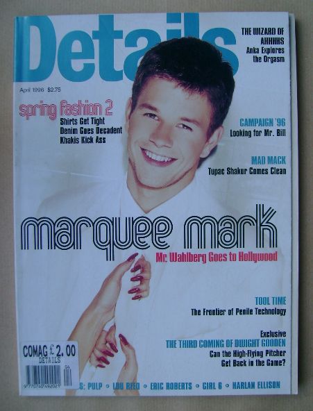 Details magazine - April 1996 - Mark Wahlberg cover