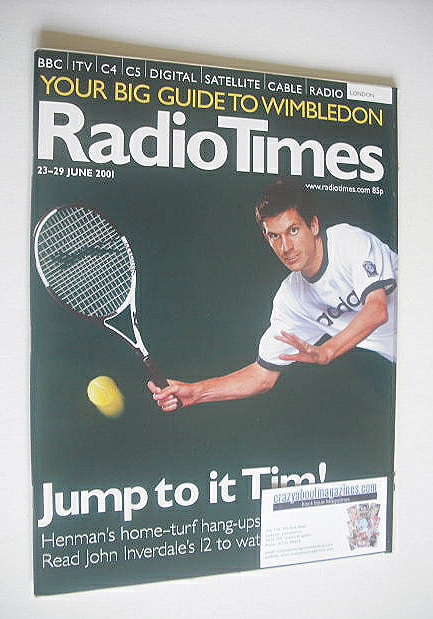 Radio Times magazine - Tim Henman cover (23-29 June 2001)