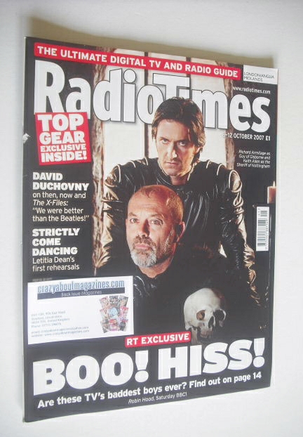 Radio Times magazine - Richard Armitage and Keith Allen cover (6-12 October 2007)