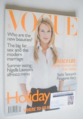 British Vogue magazine - July 1996 - Claudia Schiffer cover