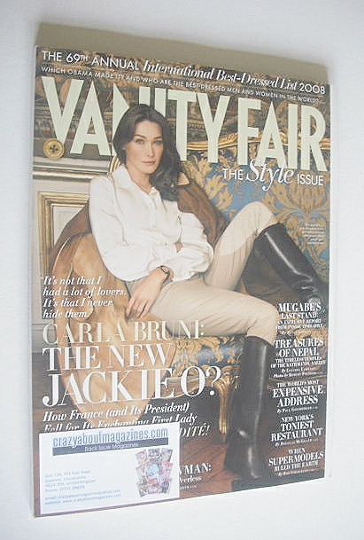 Vanity Fair magazine - Carla Bruni cover (September 2008)