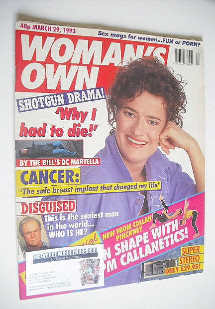 Woman's Own magazine - 29 March 1993 - Nula Conwell cover