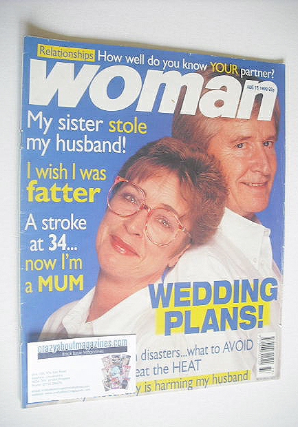Woman magazine - William Roache and Anne Kirkbride cover (16 August 1999)