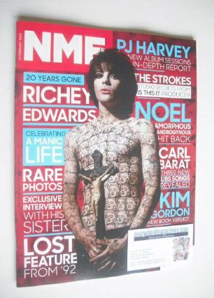 NME magazine - Richey Edwards cover (14 February 2015)