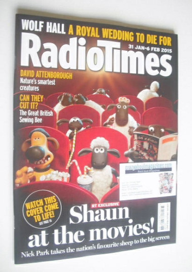 Radio Times magazine - Shaun The Sheep cover (31 January - 6 February 2015)
