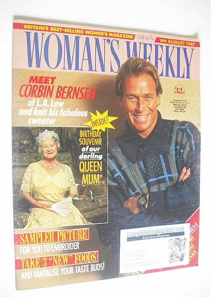 <!--1987-08-08-->Woman's Weekly magazine (8 August 1987 - Corbin Bernsen co