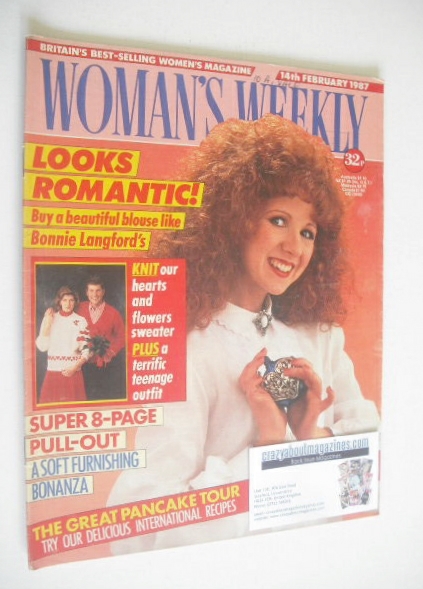 Woman's Weekly magazine (14 February 1987 - Bonnie Langford cover - British Edition)