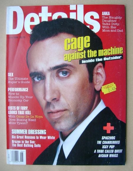 Details magazine - June 1996 - Nicolas Cage cover