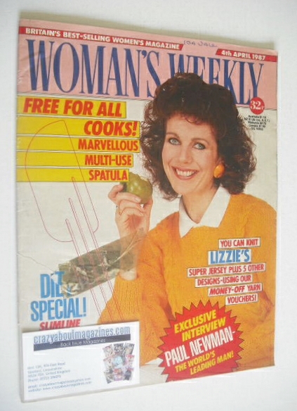 Woman's Weekly magazine (4 April 1987 - Lizzie Webb cover)