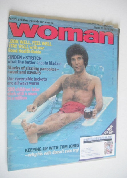 <!--1979-03-17-->Woman magazine - Tom Jones cover (17 March 1979)