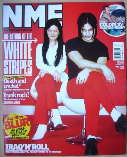NME magazine - The White Stripes cover (1 March 2003)