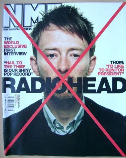<!--2003-05-03-->NME magazine - Thom Yorke cover (3 May 2003)