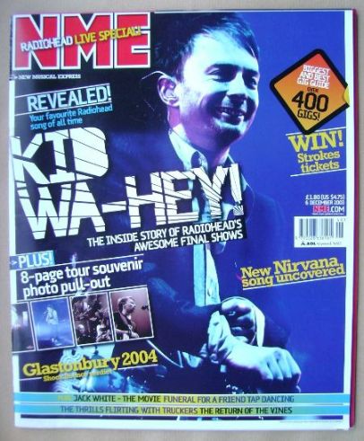 NME magazine - Thom Yorke cover (6 December 2003)