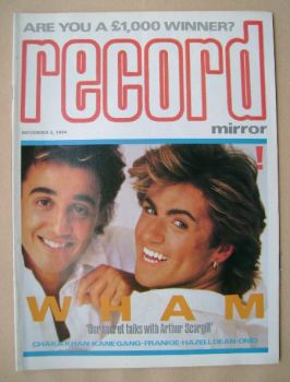 Record Mirror magazine - Wham! cover (3 November 1984)