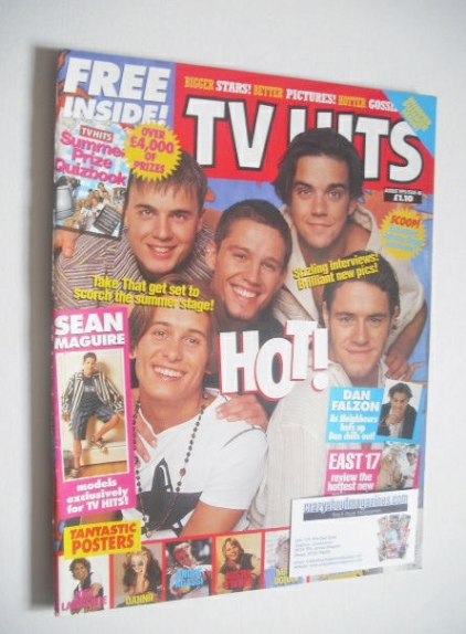 <!--1993-08-->TVHits magazine - August 1993 - Take That cover