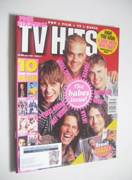 <!--1995-07-->TVHits magazine - July 1995 - Take That cover