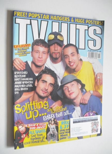 TV Hits magazine - November 1998 - Backstreet Boys cover