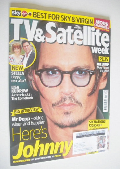 TV & Satellite Week magazine - Johnny Depp cover (31 January - 6 February 2015)