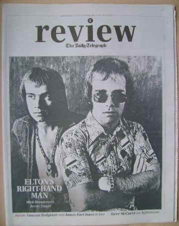 The Daily Telegraph Review newspaper supplement - 14 September 2013 - Elton John and Bernie Taupin cover