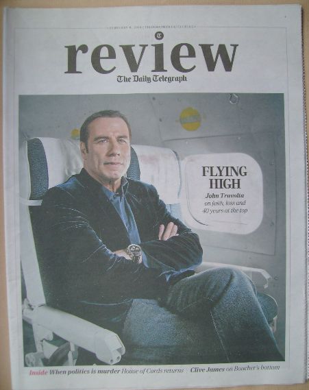 The Daily Telegraph Review newspaper supplement - 8 February 2014 - John Travolta cover