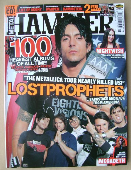 Metal Hammer magazine - Lostprophets cover (October 2004)
