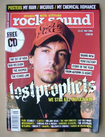 Rock Sound magazine - Ian Watkins cover (May 2004)