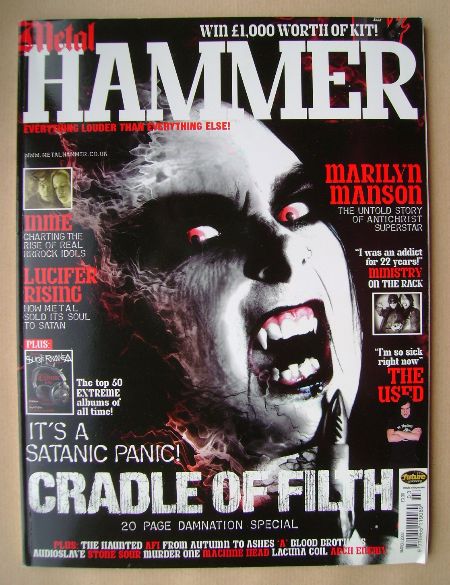 Metal Hammer magazine - Cradle Of Filth cover (March 2003)