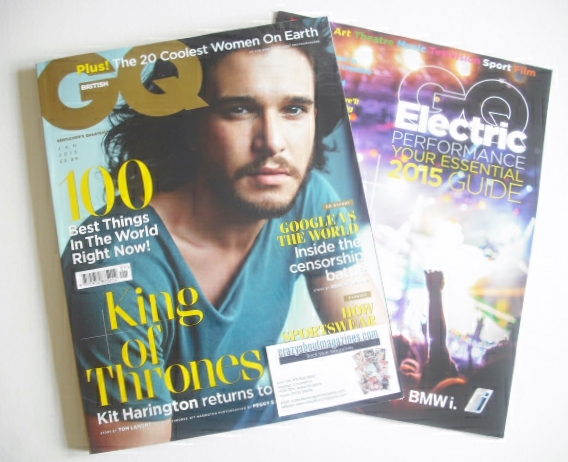 British GQ magazine - January 2015 - Kit Harington cover