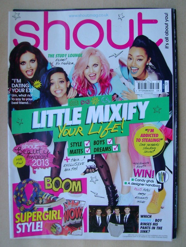 <!--2013-04-24-->Shout magazine - Little Mix cover (24 April - 21 May 2013)