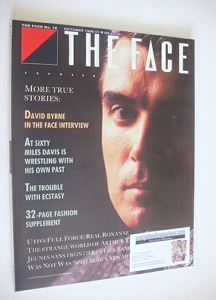 The Face magazine - David Byrne cover (October 1986 - Issue 78)