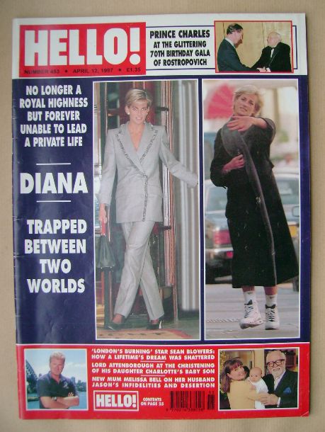 Hello! magazine - Princess Diana cover (12 April 1997 - Issue 453)