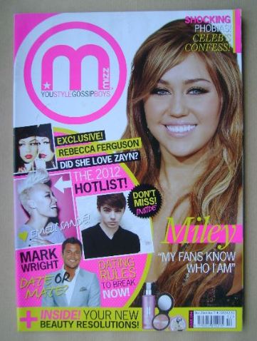 MIZZ magazine - Miley Cyrus cover (22 December 2011 - 11 January 2012)
