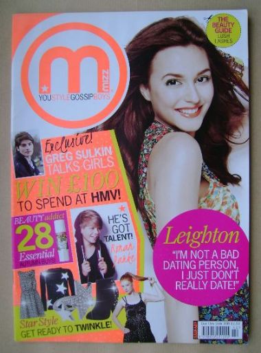 MIZZ magazine - Leighton Meester cover (13-26 October 2011)