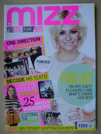 <!--2012-01-12-->MIZZ magazine - Pixie Lott cover (12 January - 1 February 