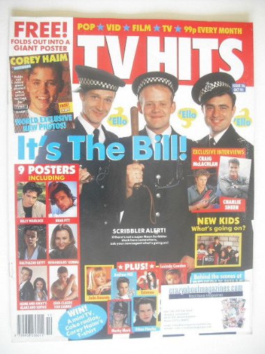 <!--1991-10-->TV Hits magazine - October 1991 - The Bill cover