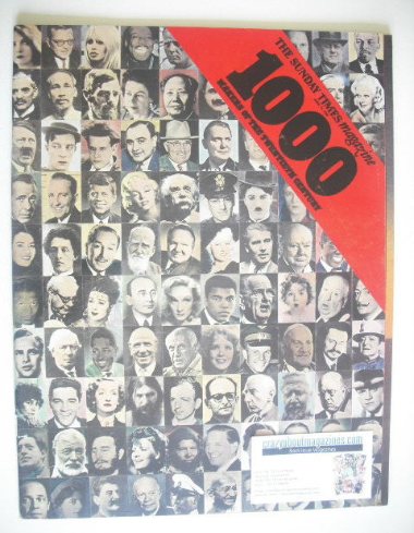 The Sunday Times magazine - 1000 Makers Of the 20th Century cover (15 June 1969)