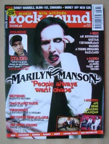 Rock Sound magazine - Marilyn Manson cover (May 2003)