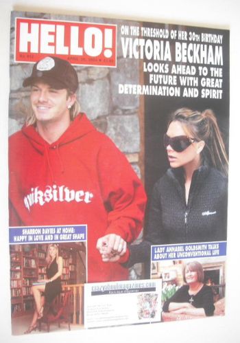 <!--2004-04-20-->Hello! magazine - David and Victoria Beckham cover (20 Apr