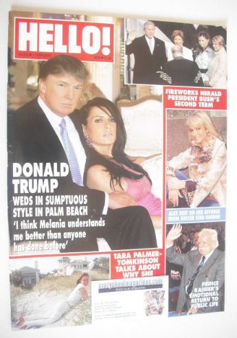 Hello! magazine - Donald Trump and Melania Knauss cover (1 February 2005 - Issue 852)