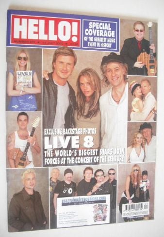 Hello! magazine - Live 8 cover (14 July 2005 - Issue 875)
