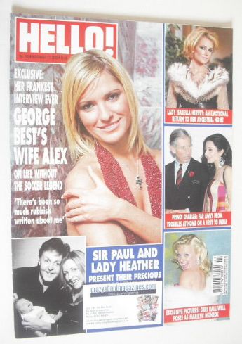 Hello! magazine - Alex Best cover (11 November 2003 - Issue 790)