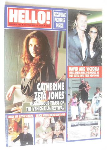 Hello! magazine - Catherine Zeta Jones cover (16 September 2003 - Issue 782)