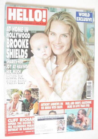 Hello! magazine - Brooke Shields cover (2 September 2003 - Issue 780)